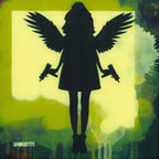 Angel Cake Mixer - Green - SOLD by artist Lhouette - Wyecliffe Galleries