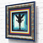 Angel Cake Mixer - Polar Blue with Flowers - Original - SOLD by artist Lhouette - Wyecliffe Galleries