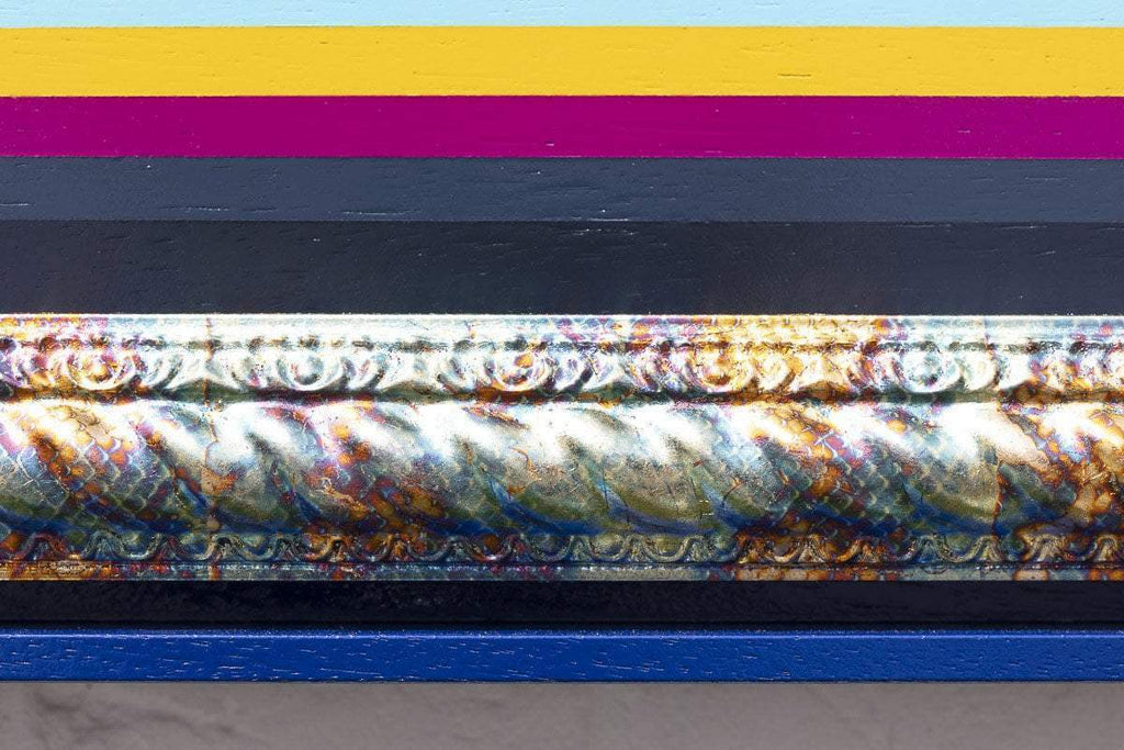 Angel Cake Mixer - Polar Blue with Flowers - Original - SOLD by artist Lhouette - Wyecliffe Galleries