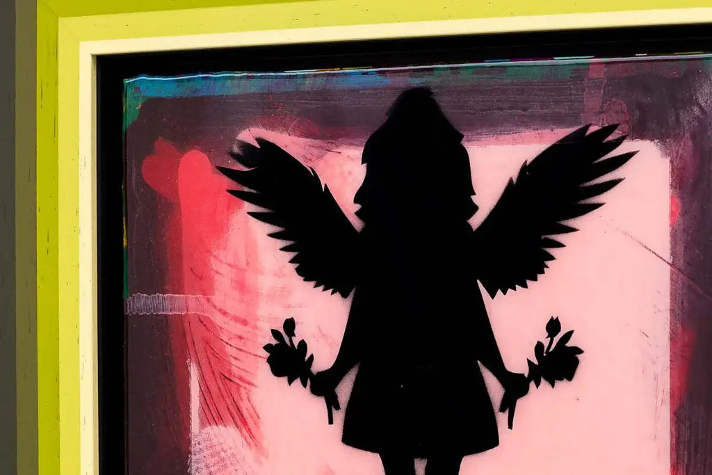 Angel Cake Mixer (Royal Red) - Original - SOLD by artist Lhouette - Wyecliffe Galleries