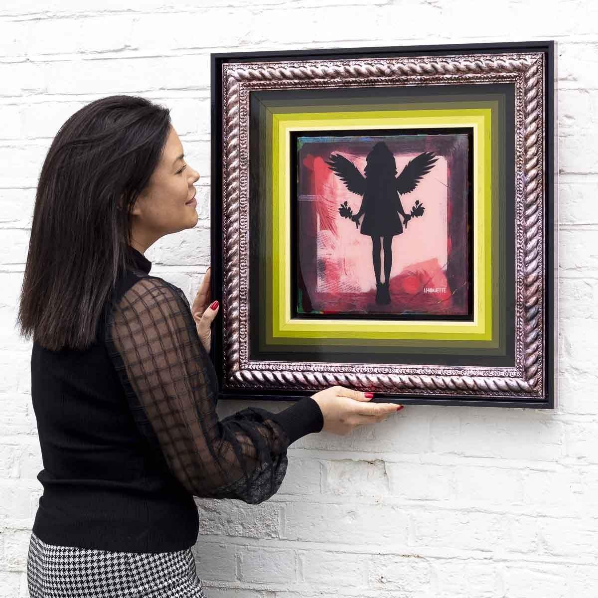 Angel Cake Mixer (Royal Red) - Original - SOLD by artist Lhouette - Wyecliffe Galleries