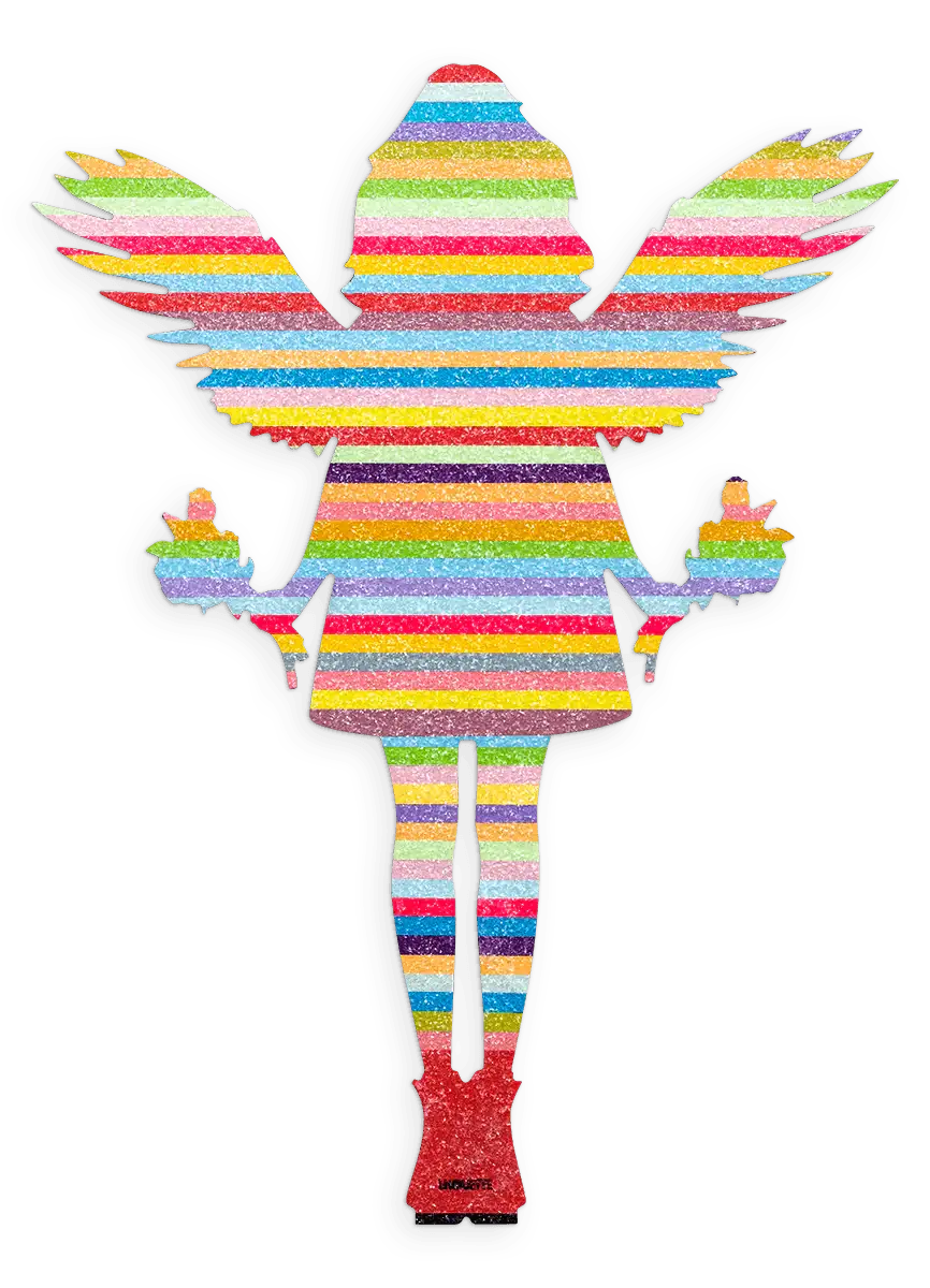 Angel Cake Pastel Floral - Original Wall Sculpture - SOLD by artist Lhouette - Wyecliffe Galleries