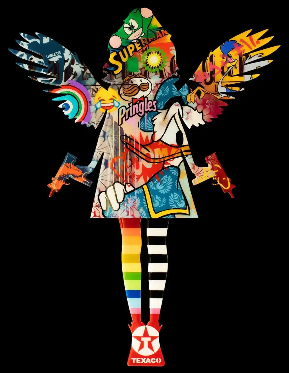 Angel Cake Pop Sculpture IV - SOLD by artist Lhouette - Wyecliffe Galleries