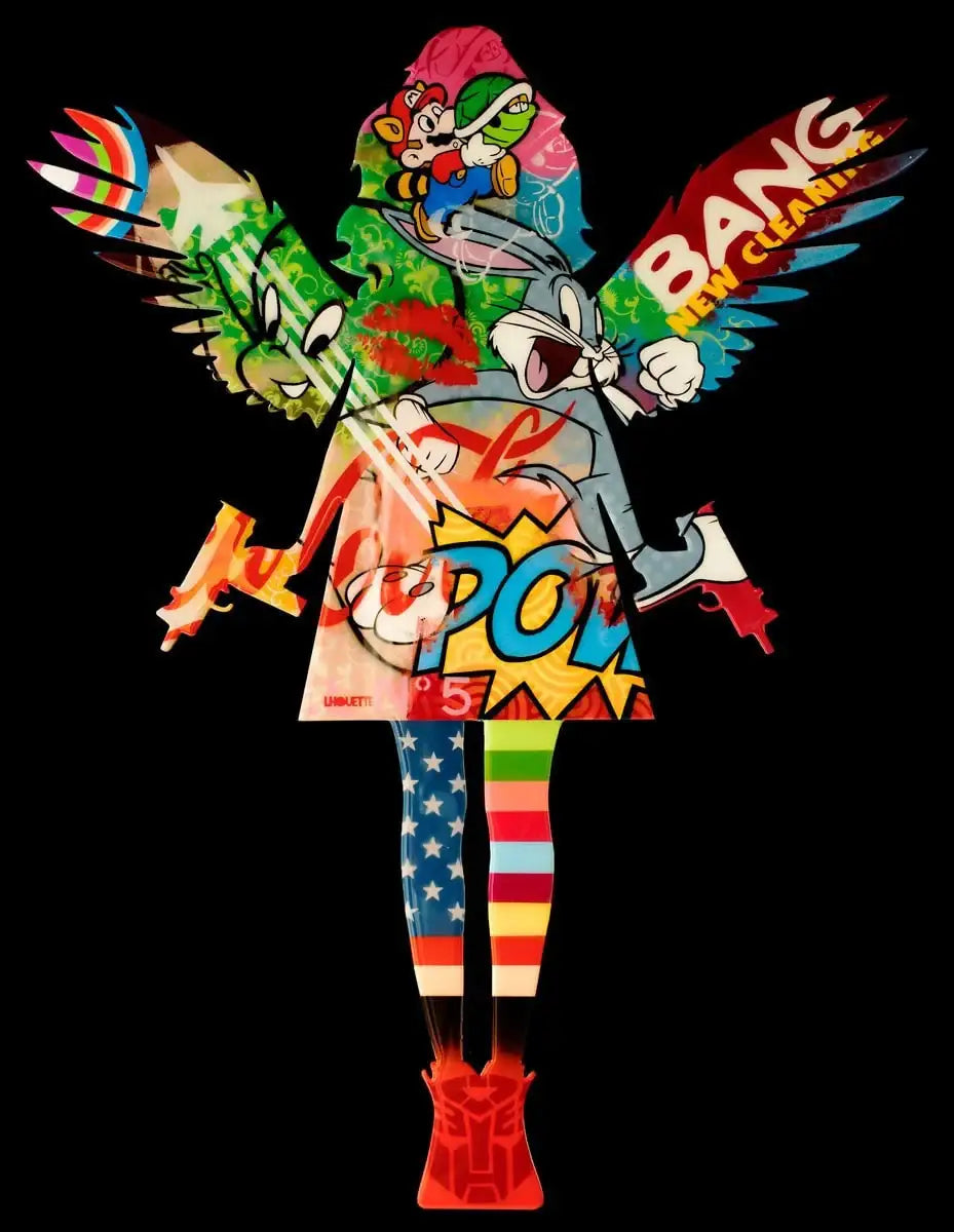 Angel Cake Pop Sculpture V - SOLD by artist Lhouette - Wyecliffe Galleries