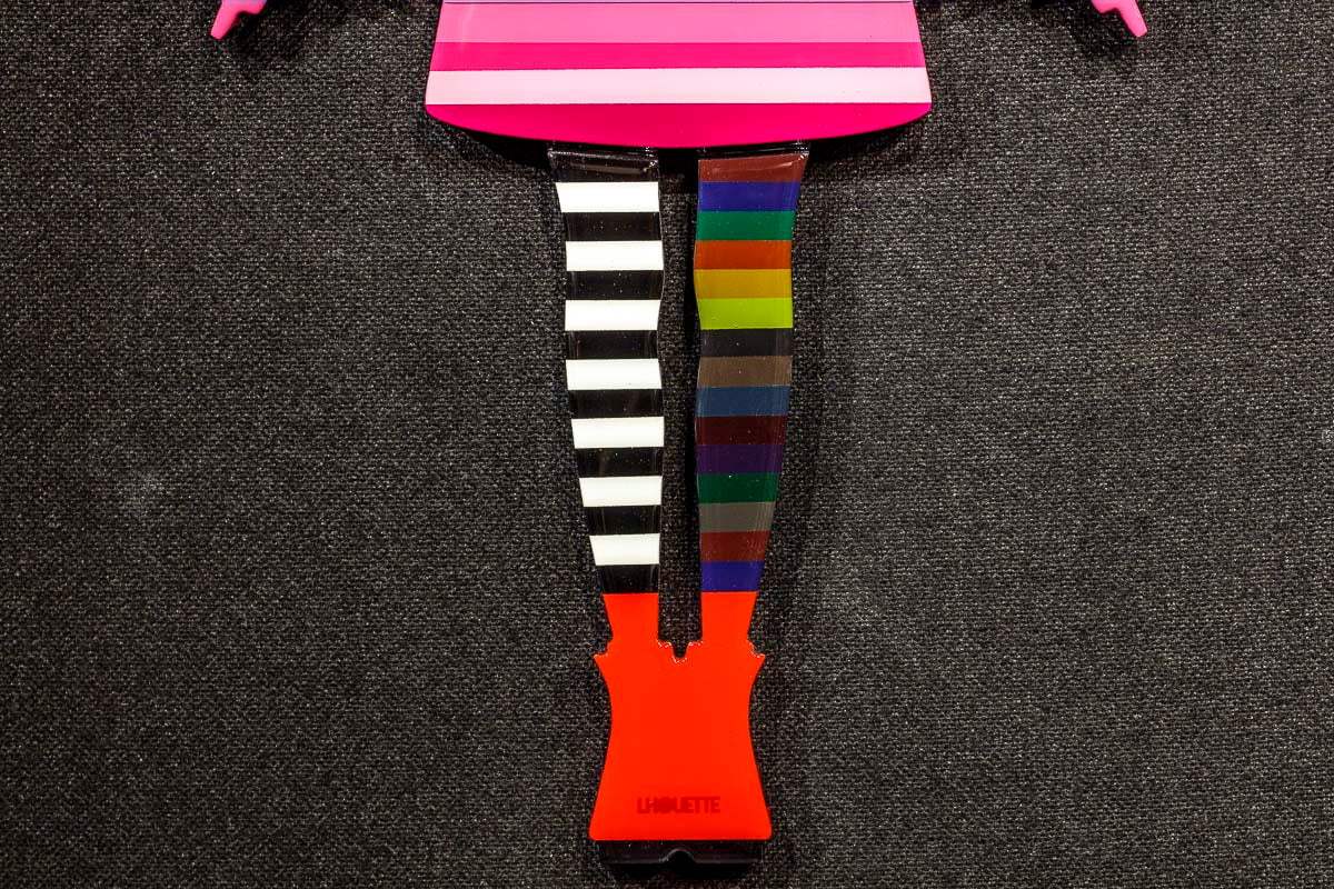 Angel Cake Rainbow Stripe & Acid Wings Miniature Wall Sculpture - Original SOLD by artist Lhouette - Wyecliffe Galleries