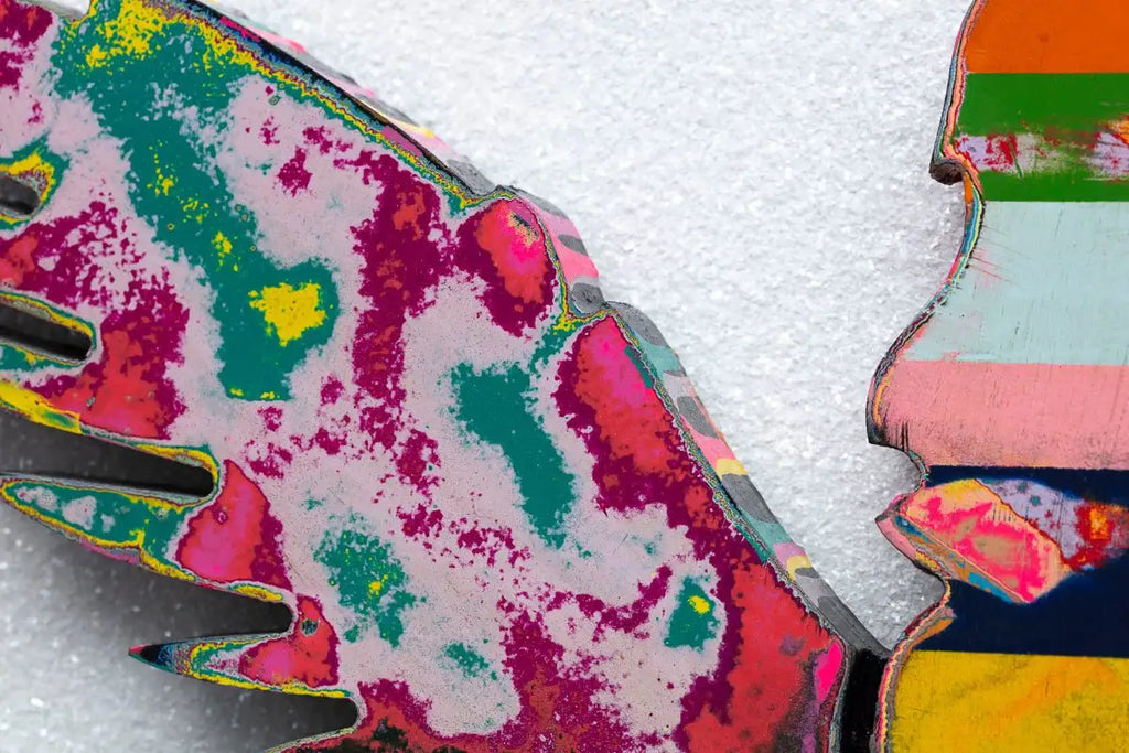 Angel Cake Scratched Back Framed Sculpture - Original - SOLD by artist Lhouette - Wyecliffe Galleries