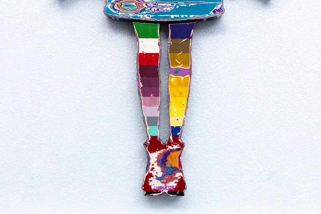 Angel Cake Scratched Back Framed Sculpture - Original - SOLD by artist Lhouette - Wyecliffe Galleries