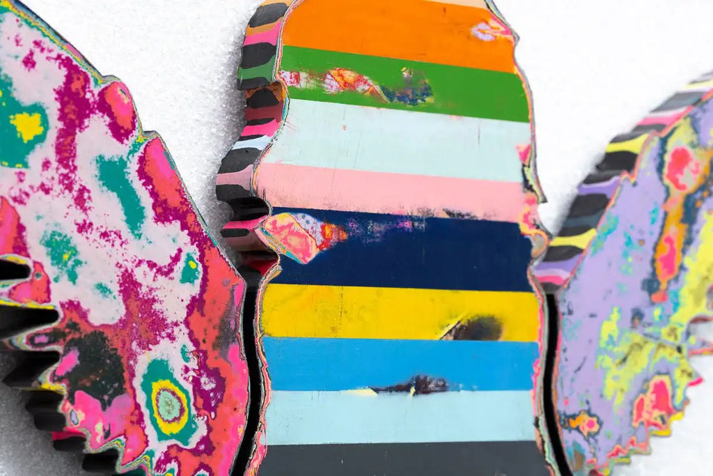 Angel Cake Scratched Back Framed Sculpture - Original - SOLD by artist Lhouette - Wyecliffe Galleries