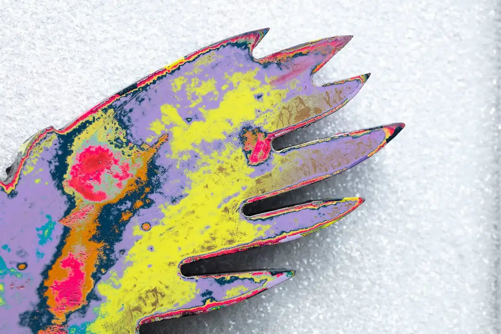 Angel Cake Scratched Back Framed Sculpture - Original - SOLD by artist Lhouette - Wyecliffe Galleries