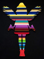 Angel Cake Sculpture - Striped Mini II - Original - SOLD by artist Lhouette - Wyecliffe Galleries