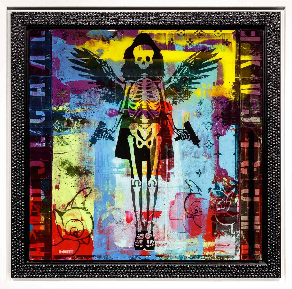 Angel Cake - SkeLhouette - Distressed Rainbow - SOLD by artist Lhouette - Wyecliffe Galleries