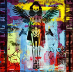 Angel Cake - SkeLhouette - Distressed Rainbow - SOLD by artist Lhouette - Wyecliffe Galleries