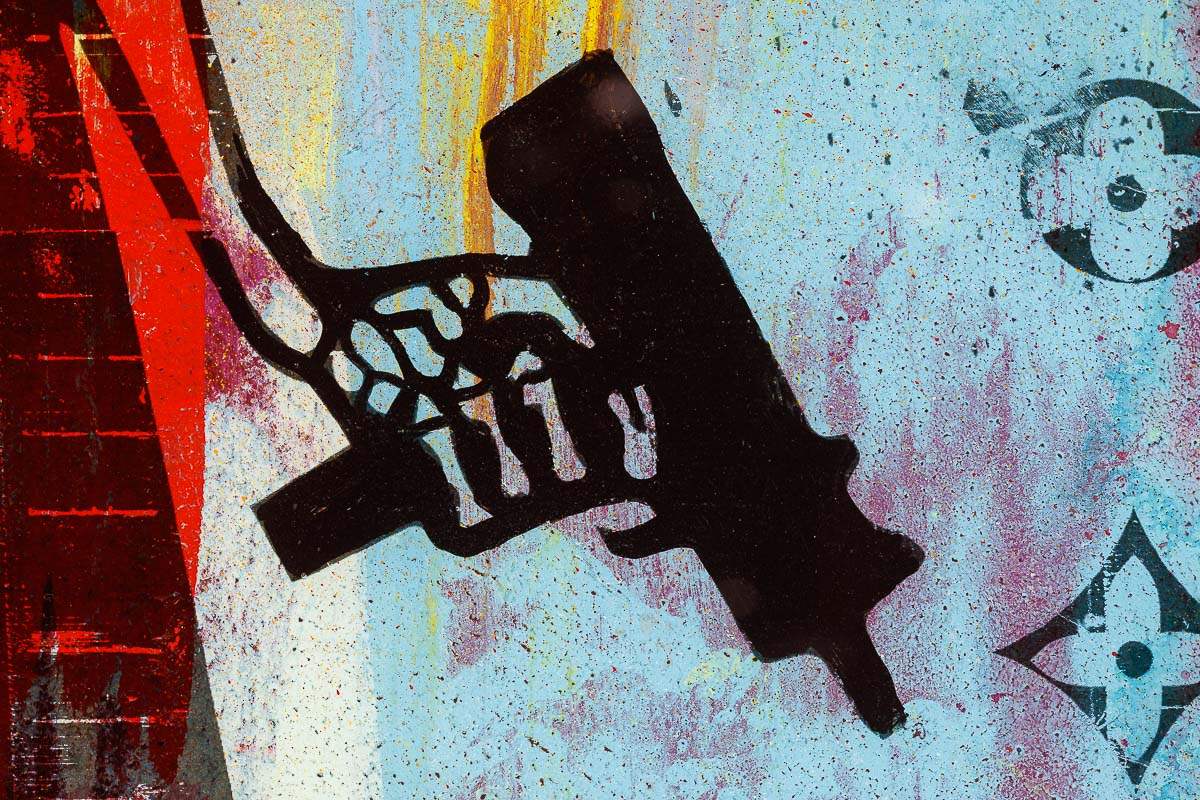 Angel Cake - SkeLhouette - Distressed Rainbow - SOLD by artist Lhouette - Wyecliffe Galleries