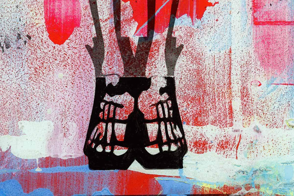 Angel Cake - SkeLhouette - Distressed Rainbow - SOLD by artist Lhouette - Wyecliffe Galleries