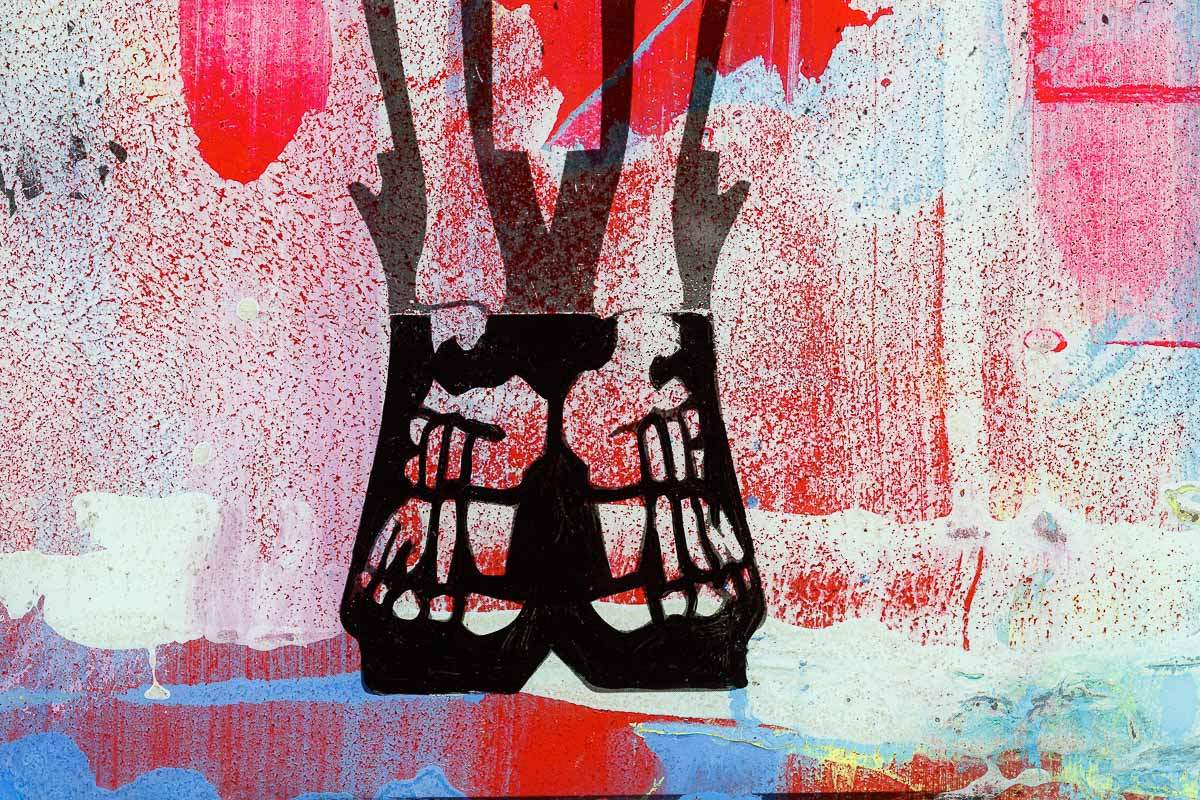 Angel Cake - SkeLhouette - Distressed Rainbow - SOLD by artist Lhouette - Wyecliffe Galleries