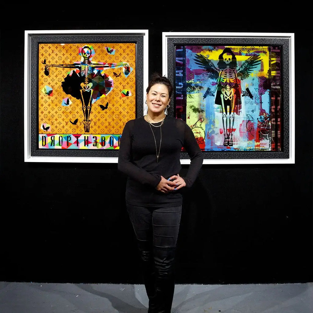 Angel Cake - SkeLhouette - Distressed Rainbow - SOLD by artist Lhouette - Wyecliffe Galleries