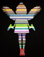 Angel Cake with Guns, (Diamond Dust) - Original Wall Sculpture - SOLD by artist Lhouette - Wyecliffe Galleries