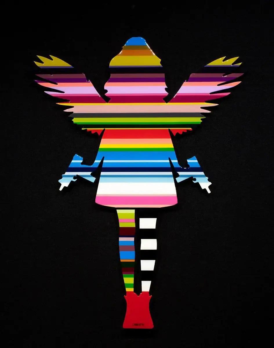 Angel Cake with Guns (Gloss Resin) - Original Wall Sculpture - SOLD by artist Lhouette - Wyecliffe Galleries