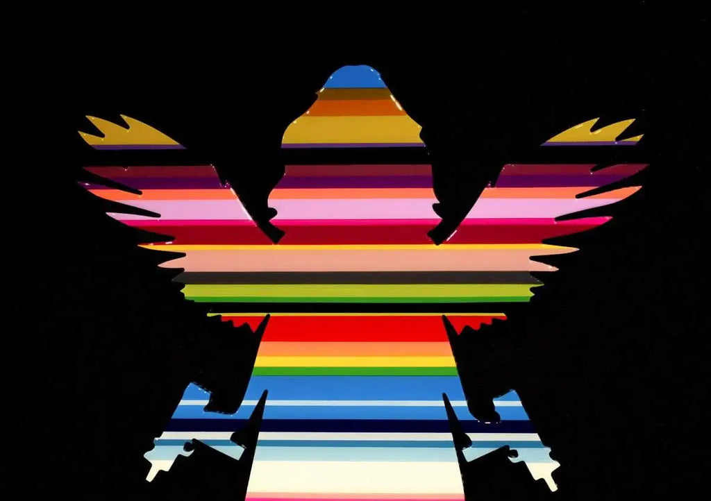 Angel Cake with Guns (Gloss Resin) - Original Wall Sculpture - SOLD by artist Lhouette - Wyecliffe Galleries