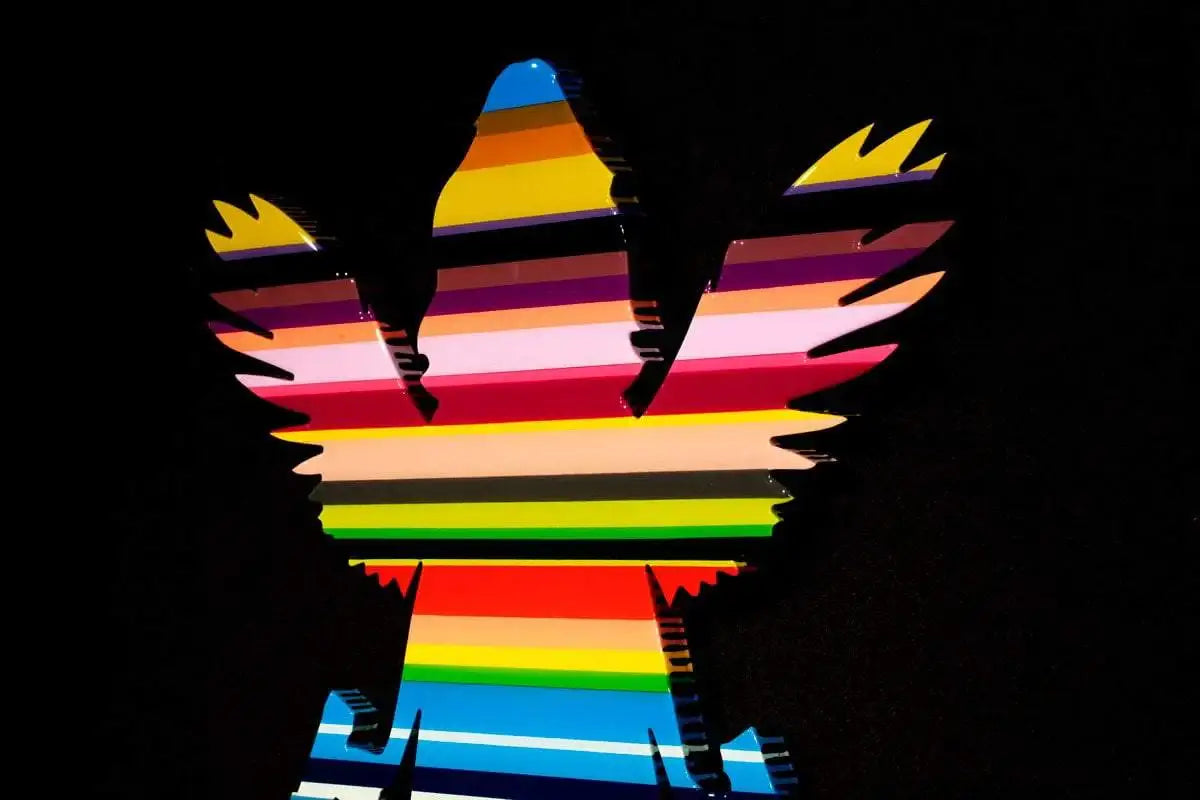 Angel Cake with Guns (Gloss Resin) - Original Wall Sculpture - SOLD by artist Lhouette - Wyecliffe Galleries