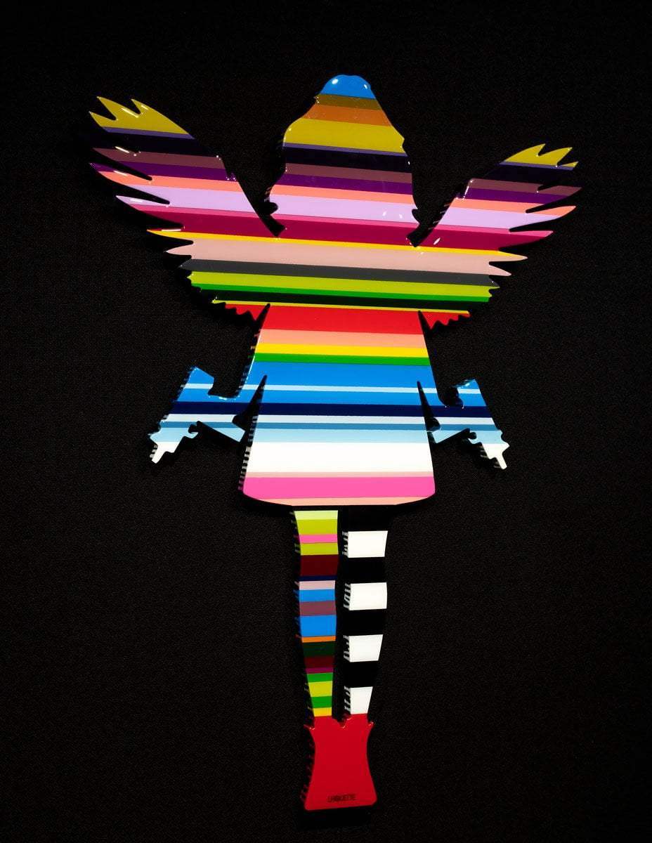 Angel Cake with Guns (Gloss Resin) - Original Wall Sculpture - SOLD by artist Lhouette - Wyecliffe Galleries