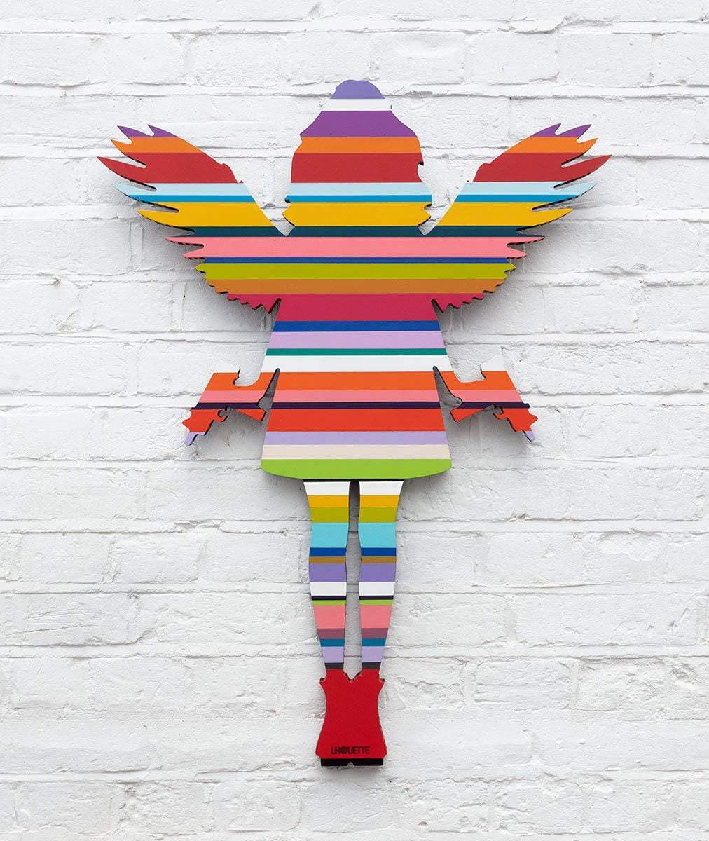 Angel Cake with Guns (Matte Resin) - Original Wall Sculpture - SOLD by artist Lhouette - Wyecliffe Galleries