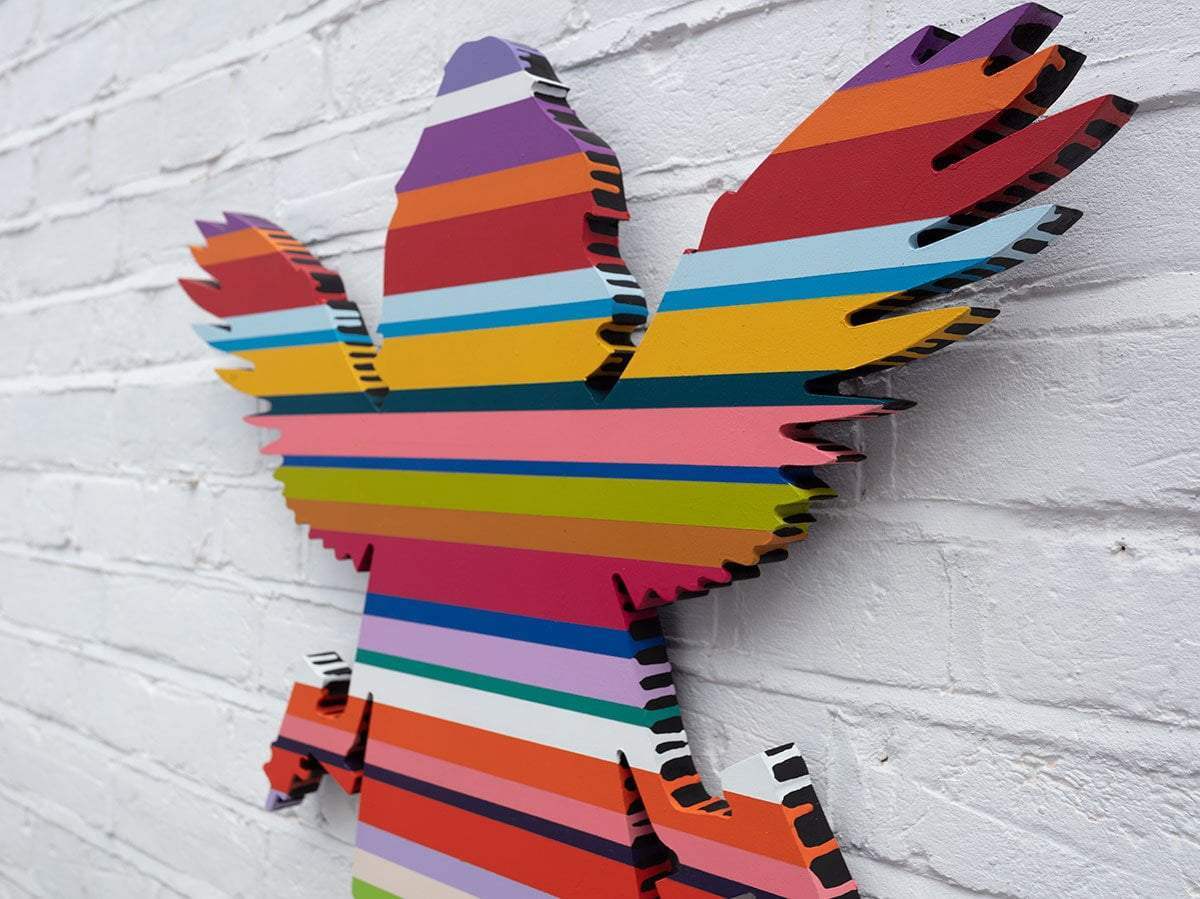 Angel Cake with Guns (Matte Resin) - Original Wall Sculpture - SOLD by artist Lhouette - Wyecliffe Galleries