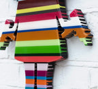 Angel Cake Striped Sculpture - Original - SOLD by artist Lhouette - Wyecliffe Galleries