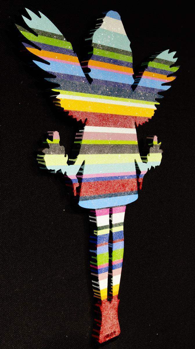 Angel Cake with Flowers - Original - SOLD by artist Lhouette - Wyecliffe Galleries