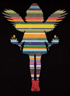 Angel with Flowers - Original - SOLD by artist Lhouette - Wyecliffe Galleries