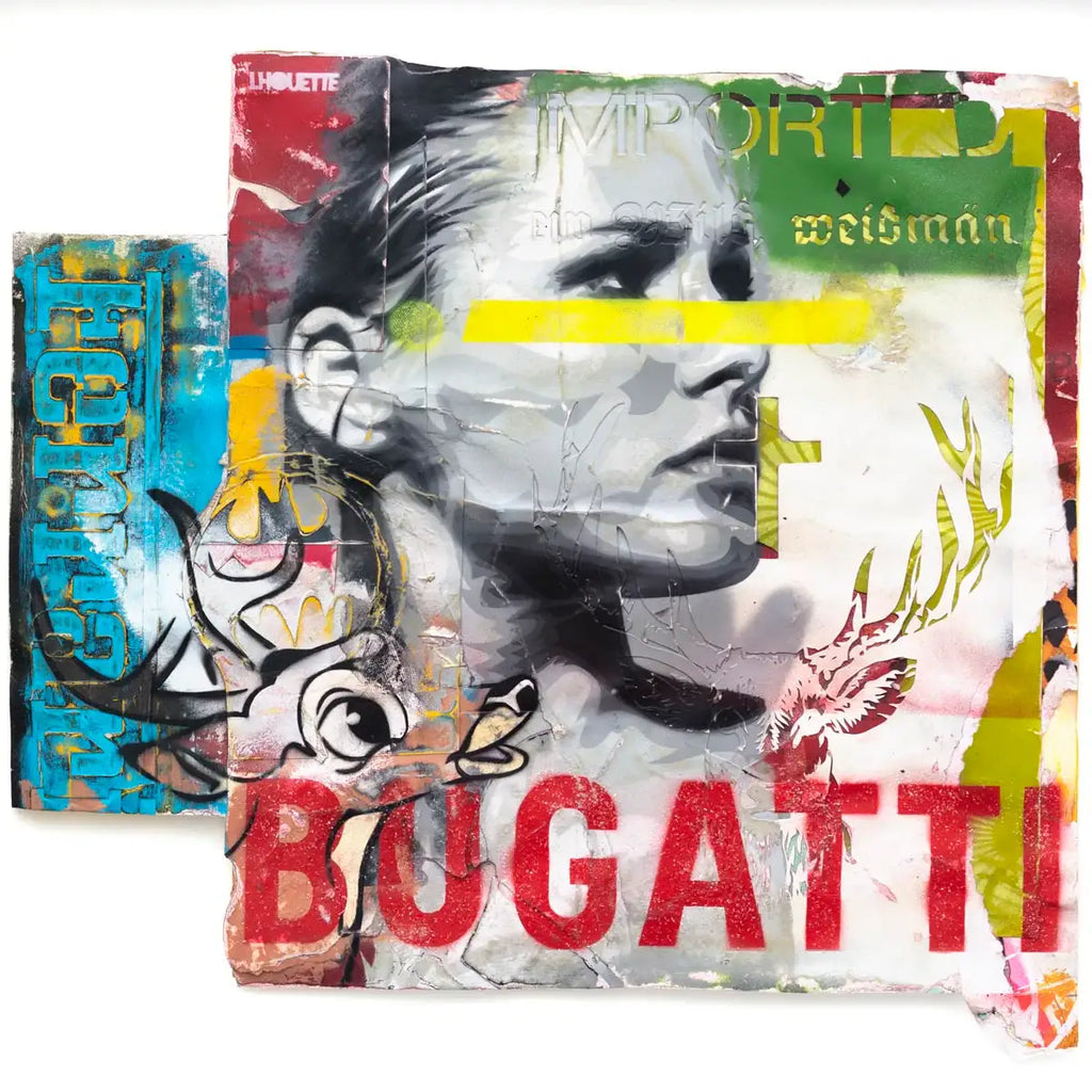 Bambi & Bugatti - Original - SOLD by artist Lhouette - Wyecliffe Galleries