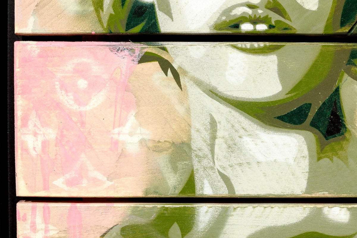 Bardot Green - Original - SOLD by artist Lhouette - Wyecliffe Galleries