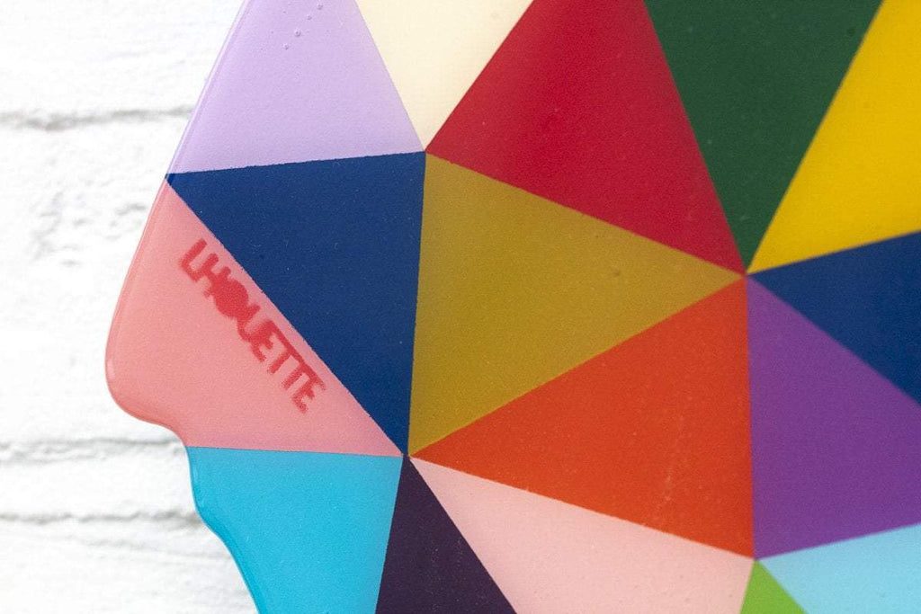 Bazooka Jo 2-Part Miniature Wall Sculpture Khaki Geometric - Original - SOLD by artist Lhouette - Wyecliffe Galleries