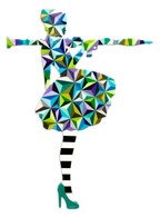 Bazooka Jo - Blue Geometric ( Gloss Resin ) - Original Wall Sculpture - SOLD by artist Lhouette - Wyecliffe Galleries