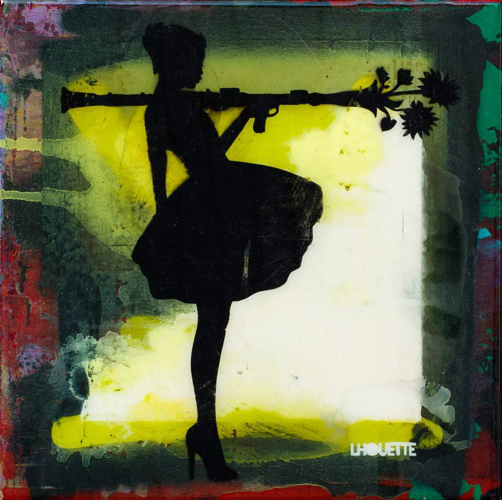 Bazooka Jo Floral Mixer (Banana Joe) - Original - SOLD by artist Lhouette - Wyecliffe Galleries