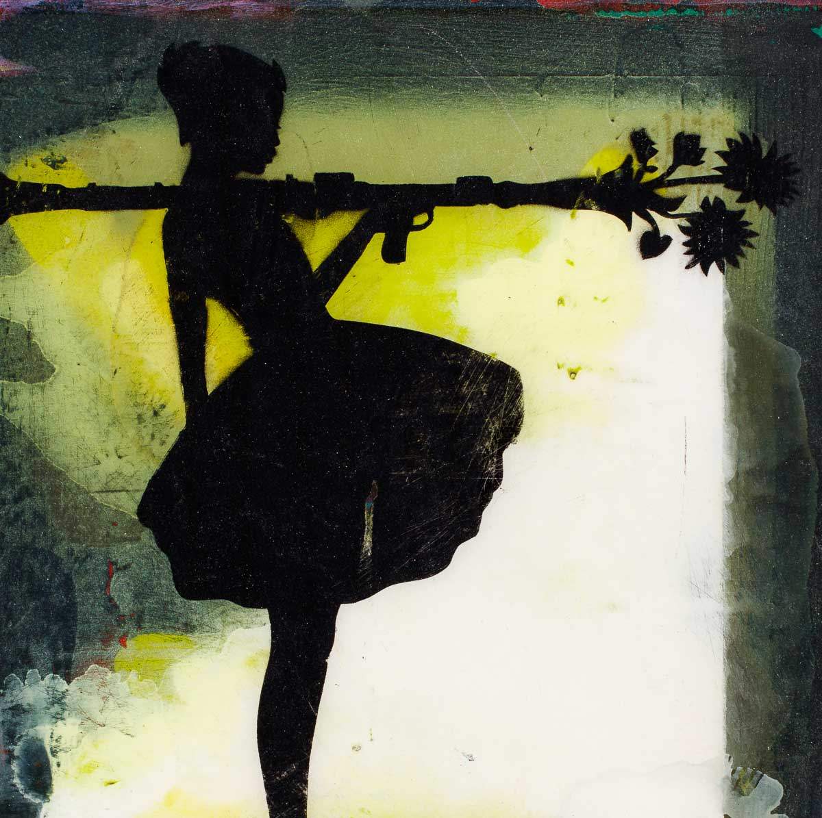 Bazooka Jo Floral Mixer (Banana Joe) - Original - SOLD by artist Lhouette - Wyecliffe Galleries