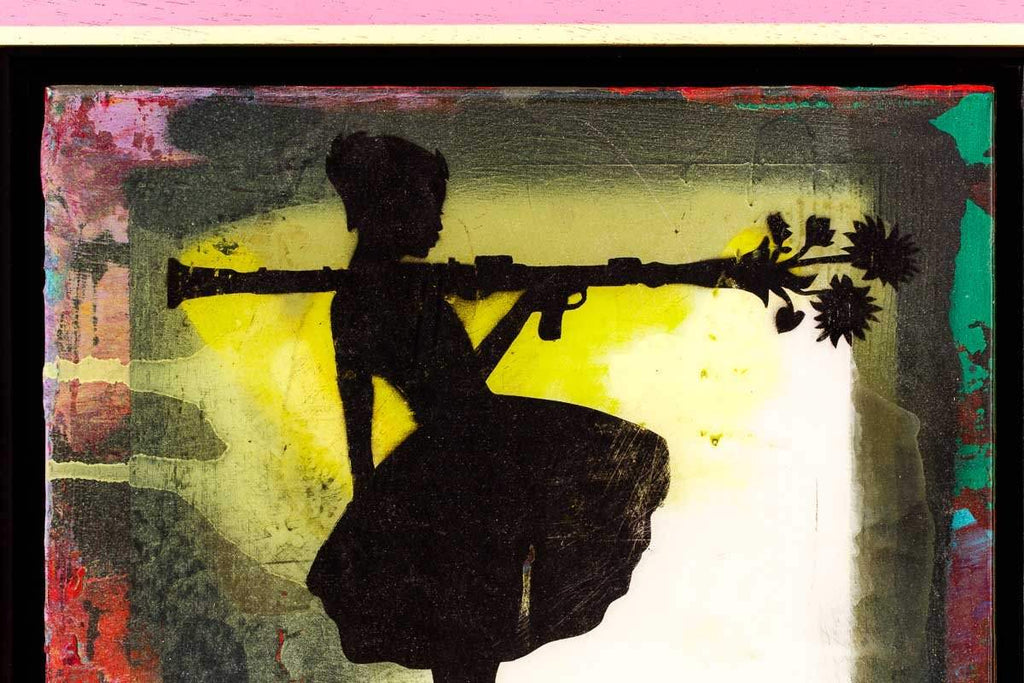 Bazooka Jo Floral Mixer (Banana Joe) - Original - SOLD by artist Lhouette - Wyecliffe Galleries