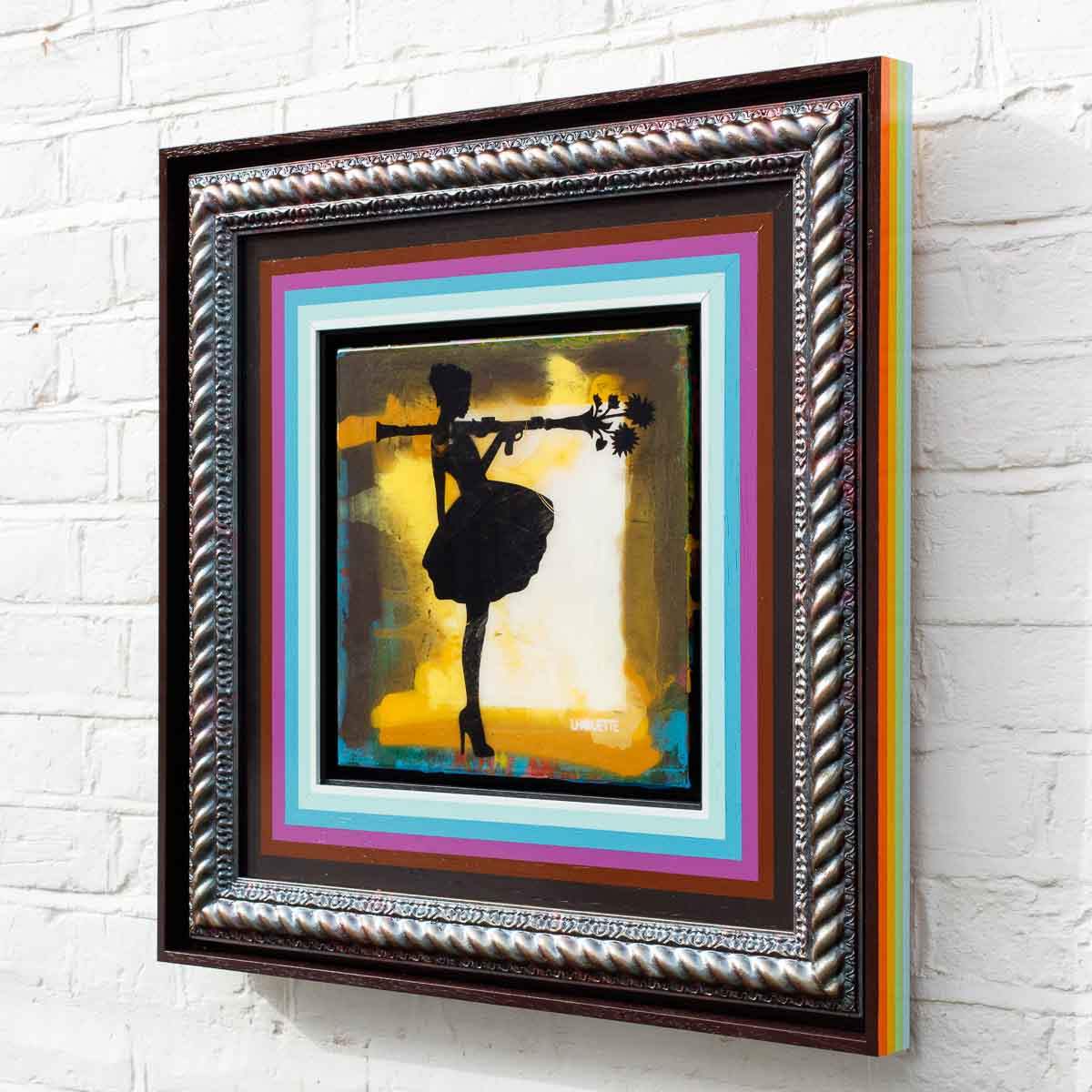 Bazooka Jo Floral Mixer (Golden Yellow) - Original - SOLD by artist Lhouette - Wyecliffe Galleries