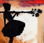 Bazooka Jo Floral Mixer (Orangina) - Original - SOLD by artist Lhouette - Wyecliffe Galleries