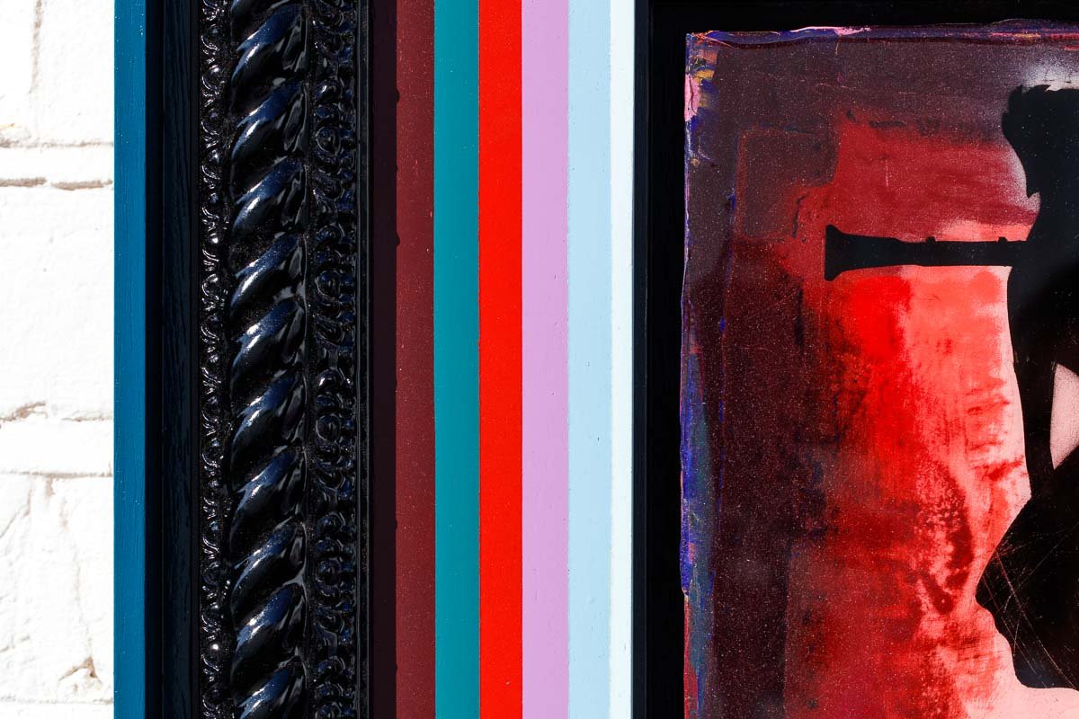 Bazooka Jo Floral Mixer (Royal Red) - Original Lhouette Framed