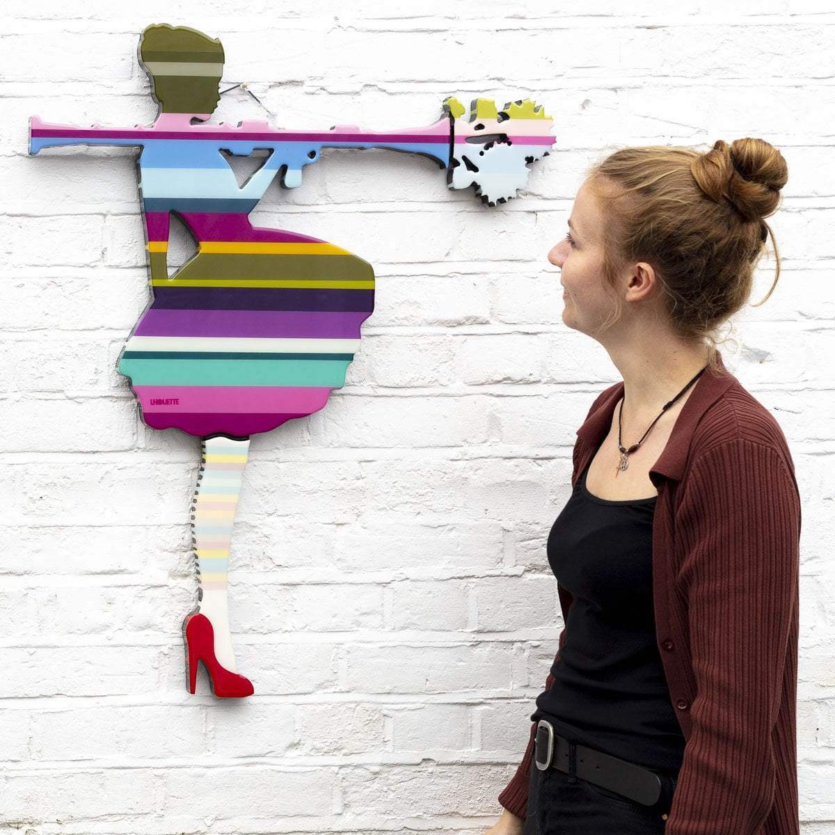 Bazooka Jo Floral - Sage Green - SOLD by artist Lhouette - Wyecliffe Galleries