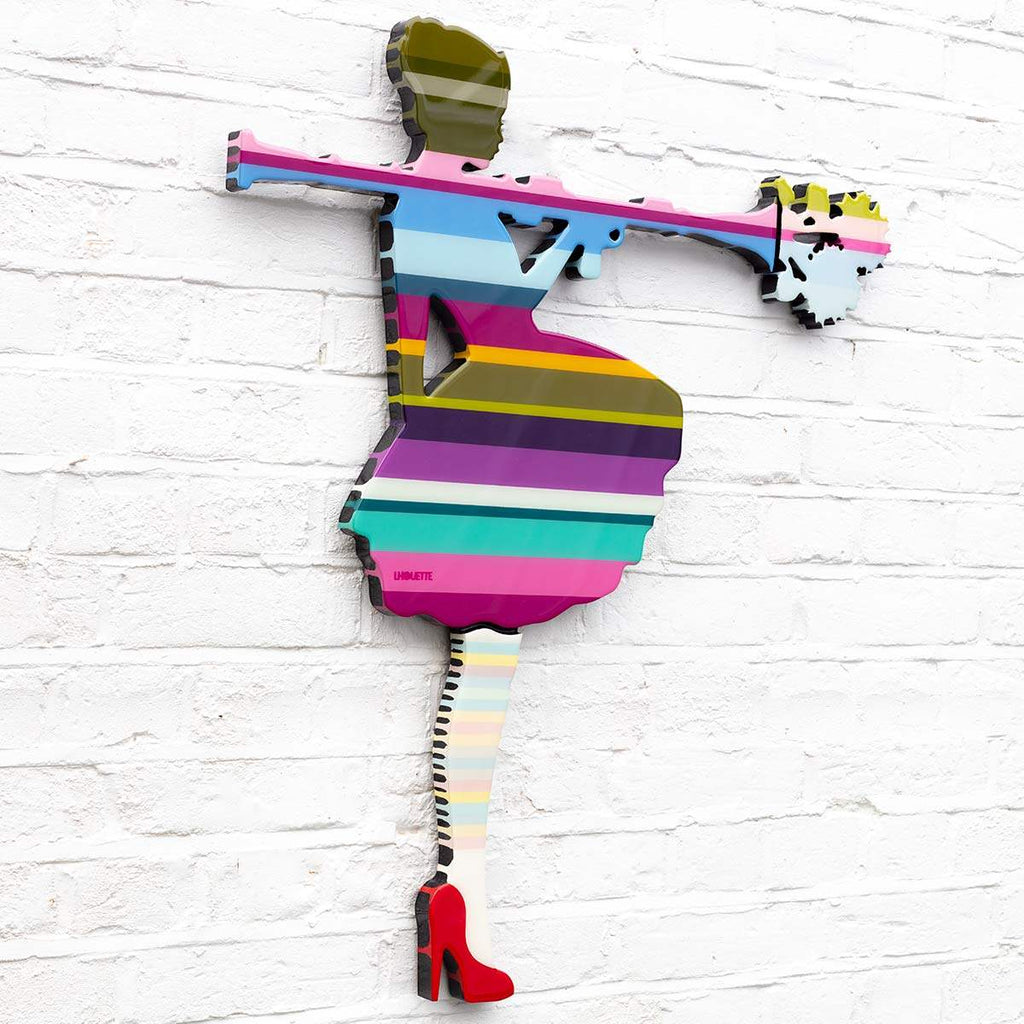 Bazooka Jo Floral - Sage Green - SOLD by artist Lhouette - Wyecliffe Galleries