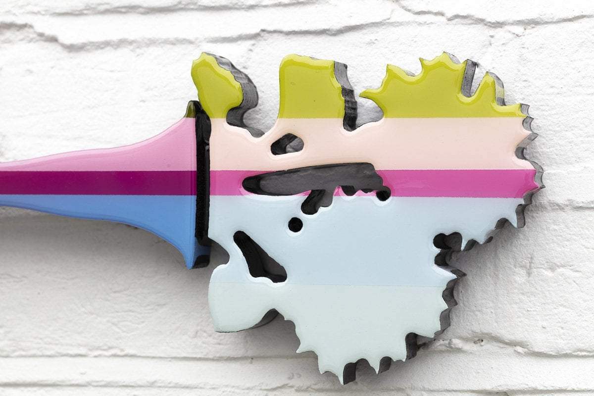 Bazooka Jo Floral - Sage Green - SOLD by artist Lhouette - Wyecliffe Galleries