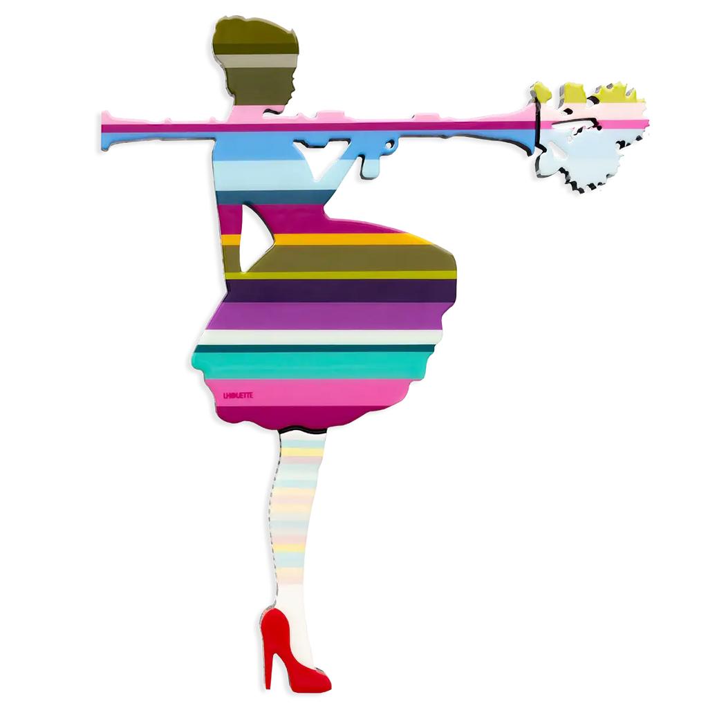 Bazooka Jo Floral - Sage Green - SOLD by artist Lhouette - Wyecliffe Galleries