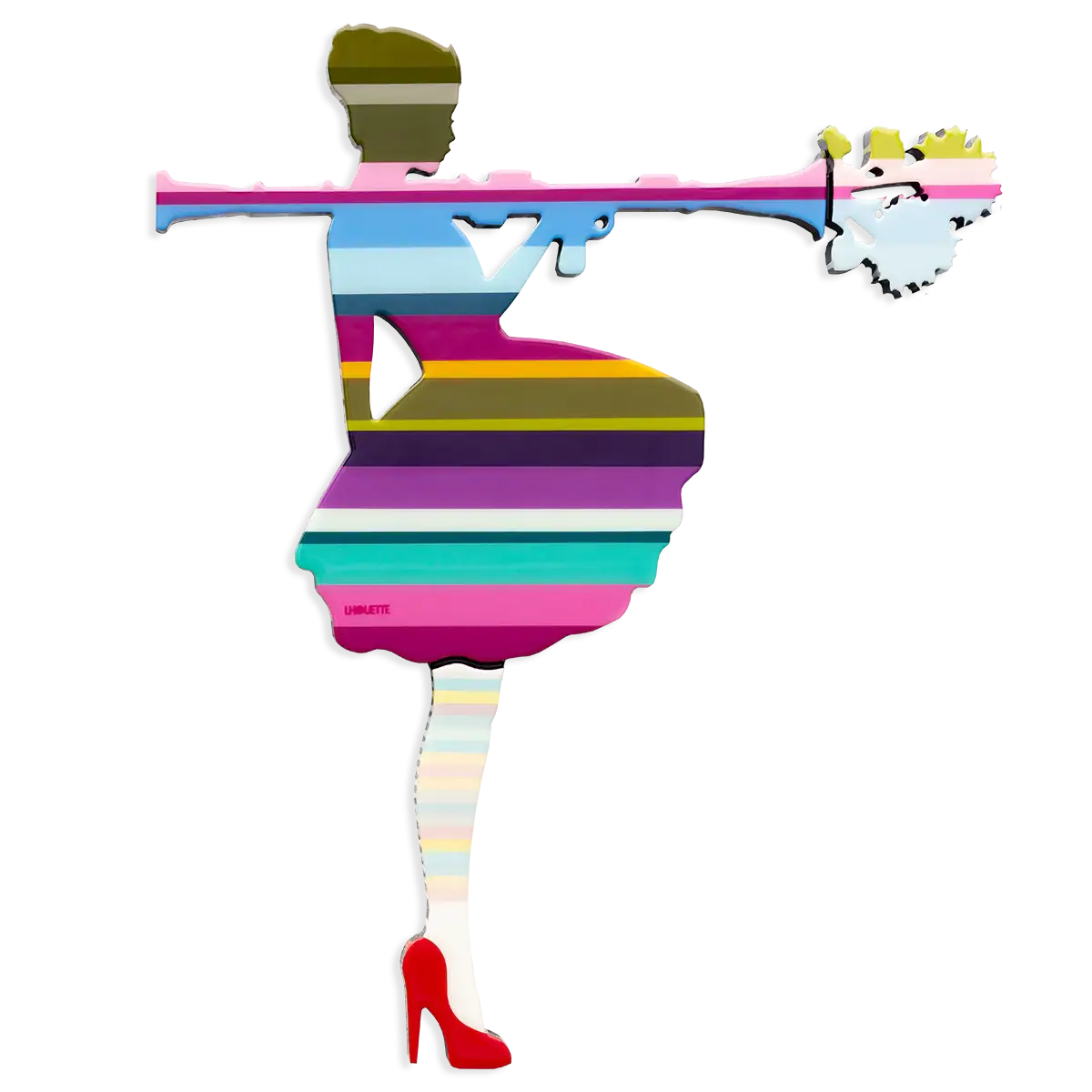 Bazooka Jo Floral - Sage Green - SOLD by artist Lhouette - Wyecliffe Galleries