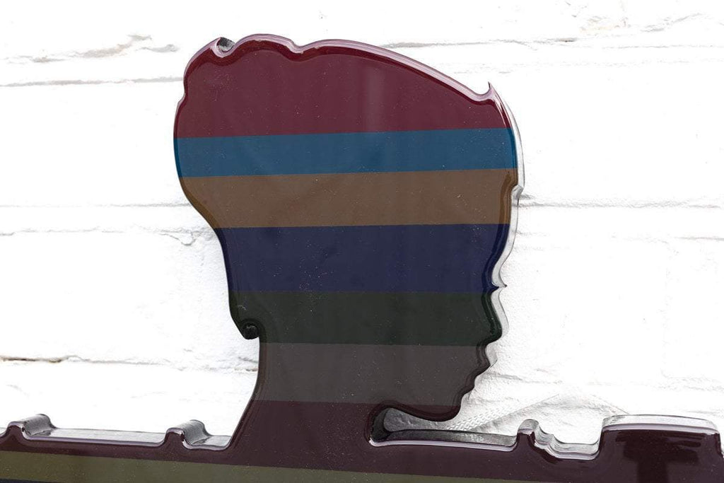 Bazooka Jo Geometric - Two Part Wall Sculpture - Original - SOLD by artist Lhouette - Wyecliffe Galleries