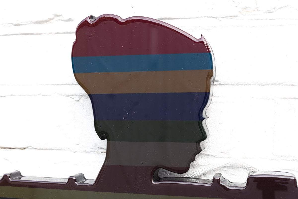 Bazooka Jo Geometric - Two Part Wall Sculpture - Original - SOLD by artist Lhouette - Wyecliffe Galleries