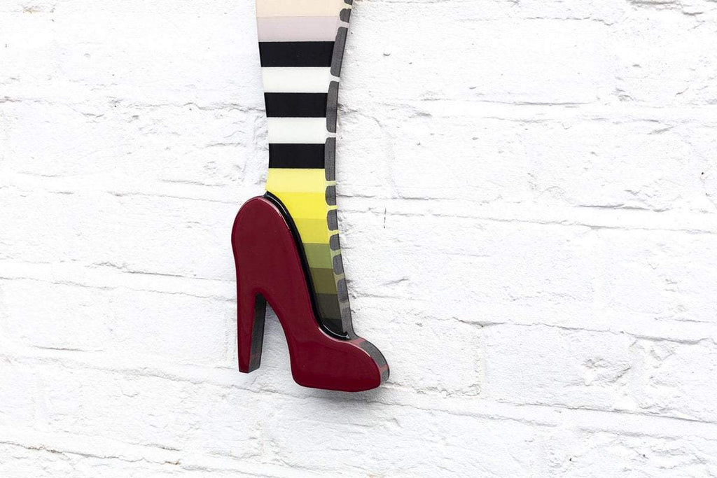 Bazooka Jo Geometric - Two Part Wall Sculpture - Original - SOLD by artist Lhouette - Wyecliffe Galleries