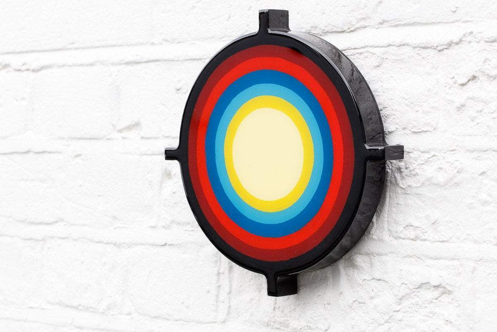 Bazooka Jo Geo Red - Original Wall Sculpture - SOLD by artist Lhouette - Wyecliffe Galleries