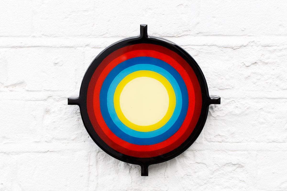 Bazooka Jo Geo Red - Original Wall Sculpture - SOLD by artist Lhouette - Wyecliffe Galleries